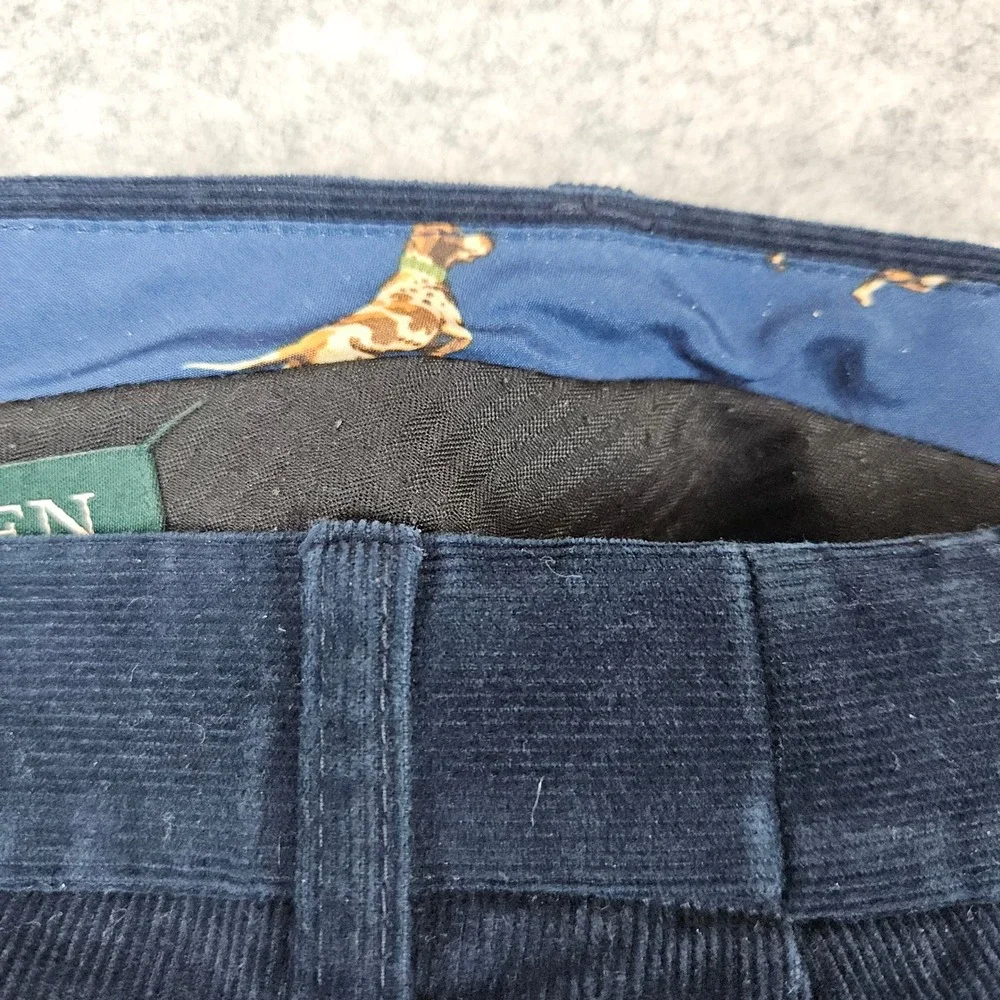Lauren Ralph Lauren Men's Navy Blue Corduroy‎ Pants Size 38x32 (ACTUAL 36X28.5)